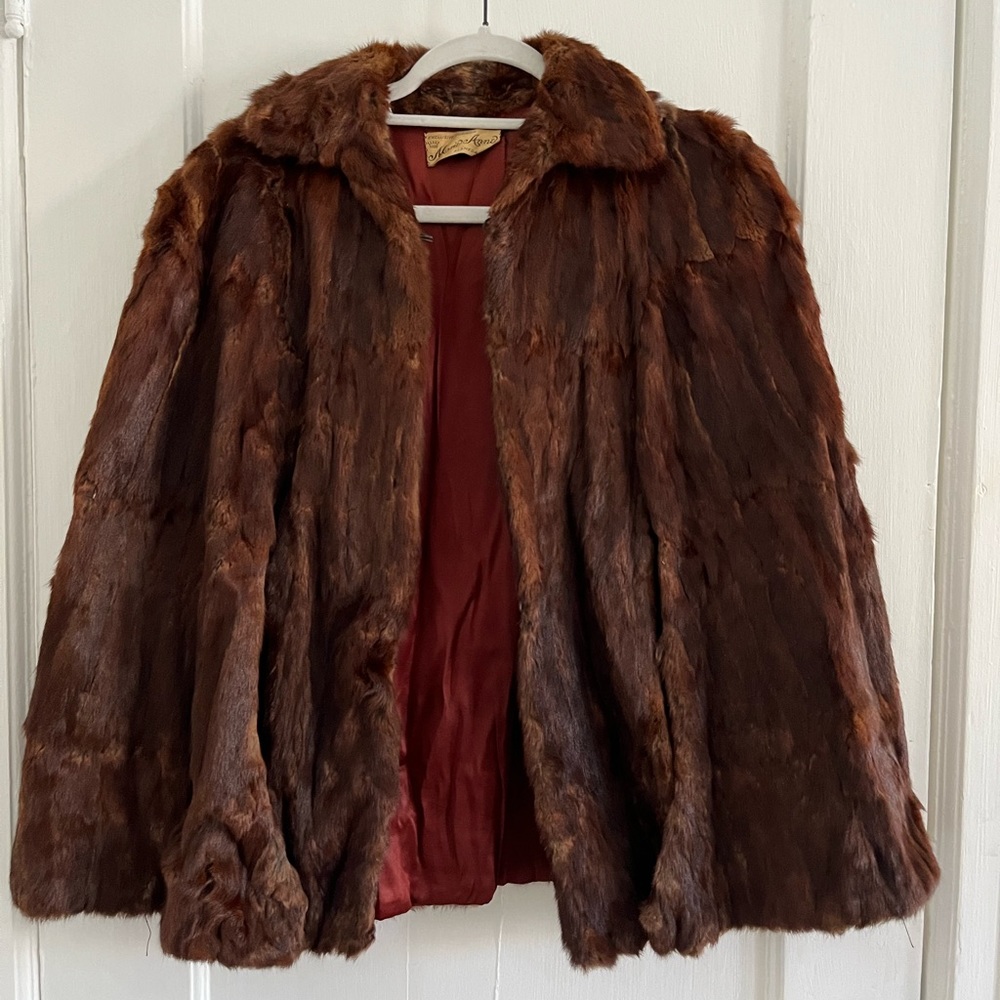 Amazing vintage mink fur coat/cape <3